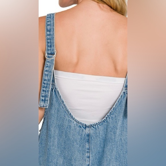 💥 The “Boho Denim Jumpsuit” Denim Overalls | Denim Blue - Picture 6 of 8